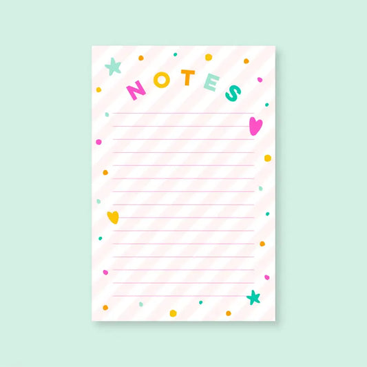 Pink Stripes Notepad