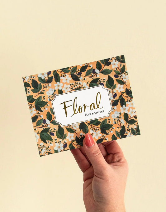 Floral Flat Note Set