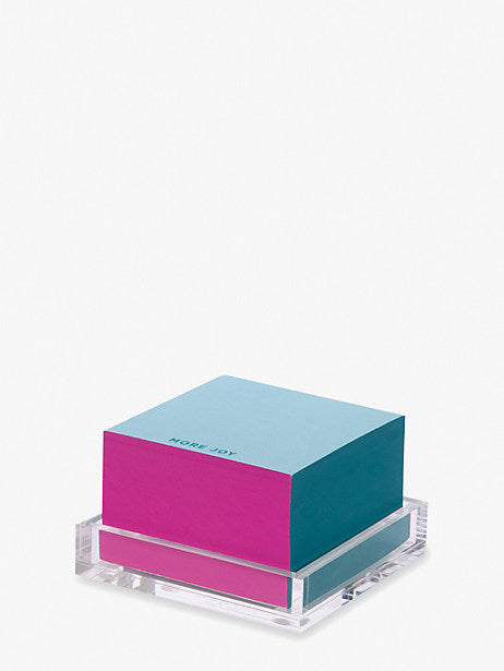 Joy Colorblock Notecube with Acrylic Tray (Kate Spade)